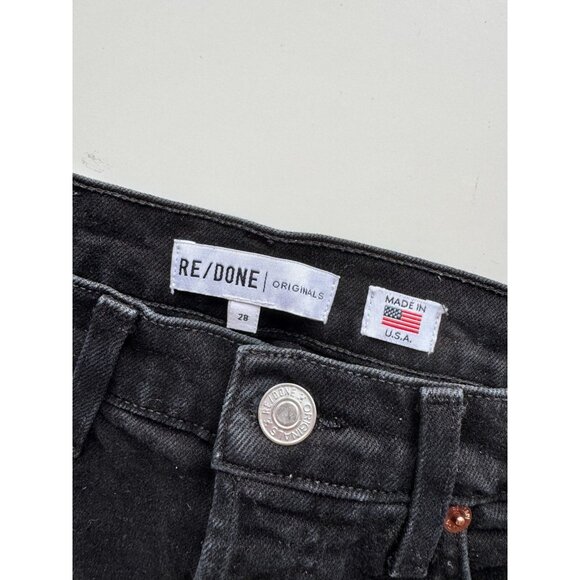 REDONE 90's Black High Rise Skinny Leg Ankle Jeans, Size 28 - Picture 13 of 16